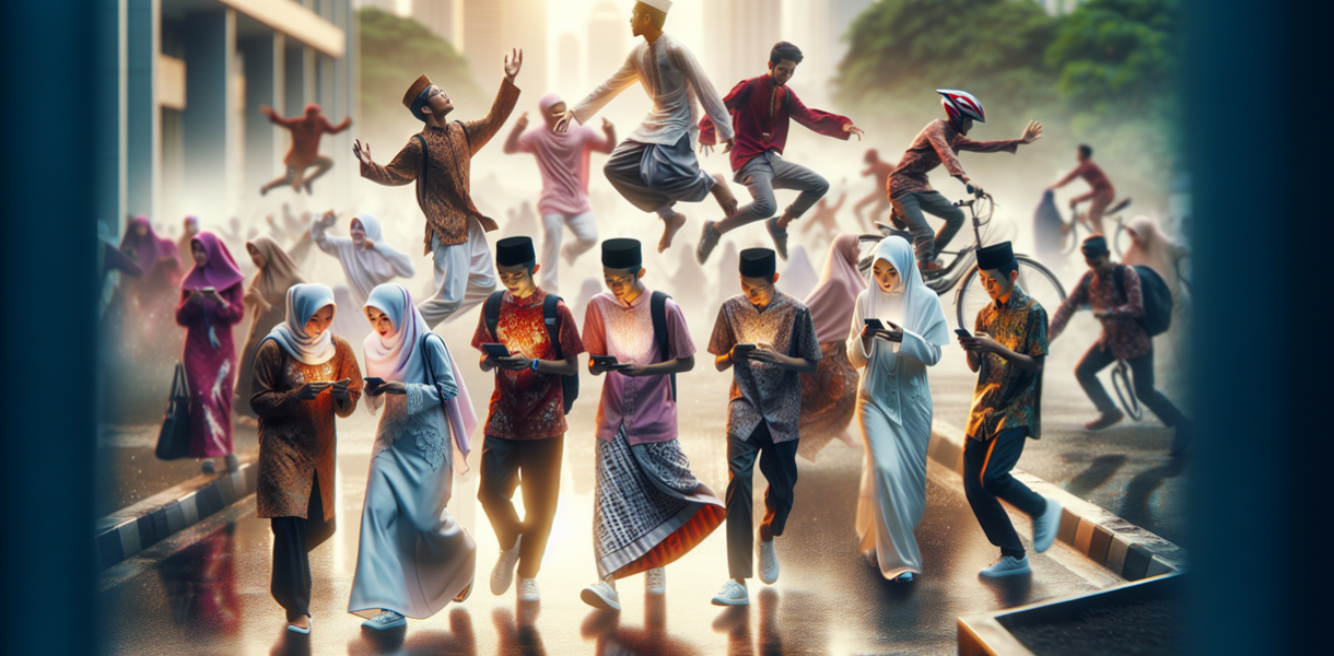 "alt_text": "Ilustrasi Gen Z Indonesia mencerminkan karakter Islami modern dan dinamis."