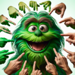 alt_text: Ilustrasi anatomi Grinch, mengungkap detail tubuh dari karakter monster ikonik.