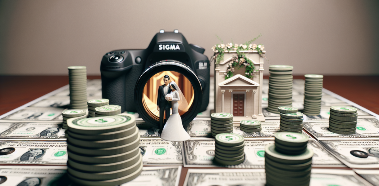 alt_text: Ilustrasi pernikahan simbolik antara uang dan tradisi, menggambarkan konflik warisan dan globalisasi.