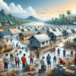 alt_text: BNPB percepat pembangunan 711 huntara di Aceh Utara sebelum Ramadhan.