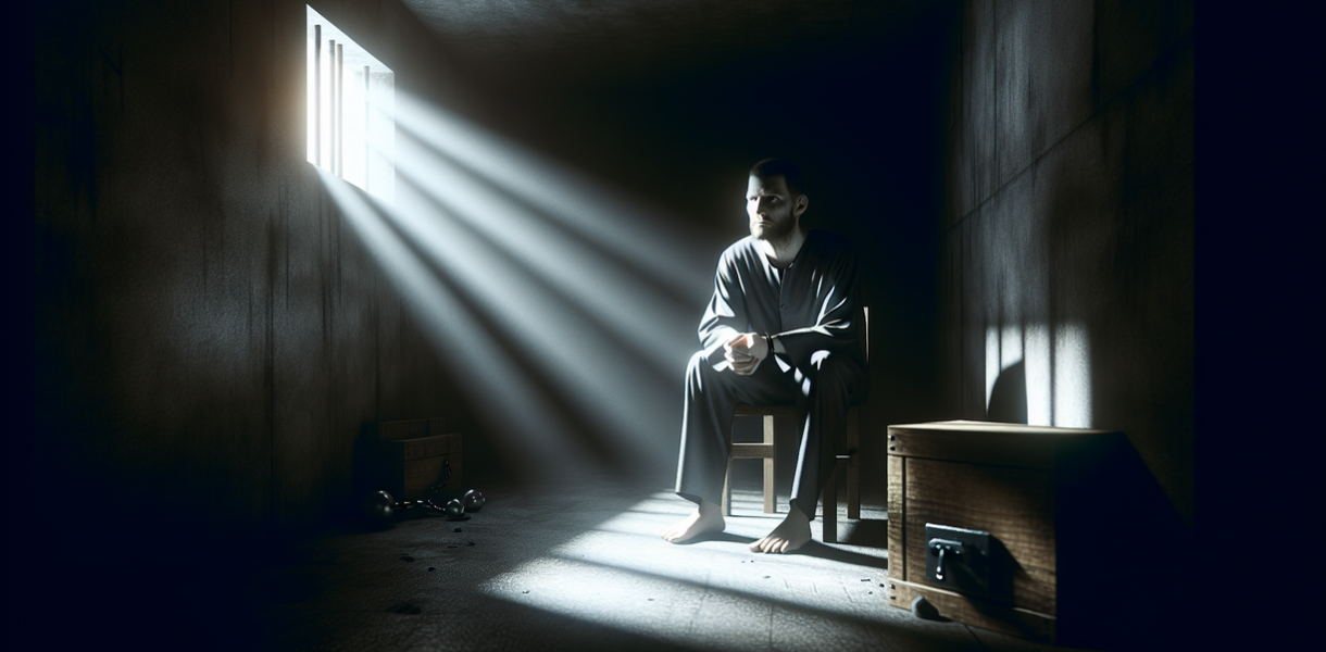 alt_text: Ammar Zoni di sel gelap, menyoroti kehidupannya yang terperangkap dan tersembunyi.