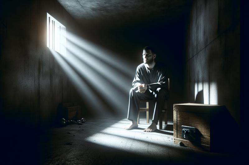 alt_text: Ammar Zoni di sel gelap, menyoroti kehidupannya yang terperangkap dan tersembunyi.