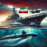 alt_text: Kapal perang Iran di Selat Hormuz, menunjukkan kendali penuh atas jalur strategis tersebut.