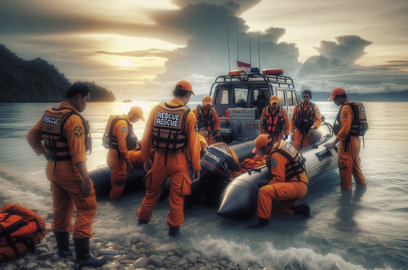 "alt_text": "Tim penyelamat di rumah minimalis, mencari korban, merawat harapan pasca insiden ATR."