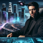 alt_text: Poster film MERCY dengan suasana kota modern dan tokoh utama terlihat gelisah.