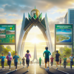 alt_text: Warga Pontianak jogging di taman, promosikan gaya hidup sehat dan kebugaran bersama.