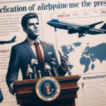 alt_text: Poster membahas kontroversi etika penggunaan pesawat kepresidenan dalam konteks nasional.