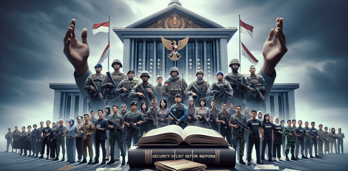 alt_text: Seminar tentang urgensi reformasi peradilan militer dengan pembicara ahli.