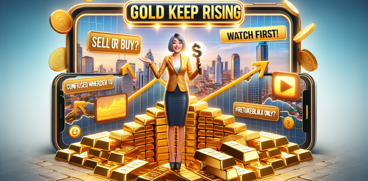 alt_text: Videografis tentang strategi investasi emas saat harga meningkat tajam.