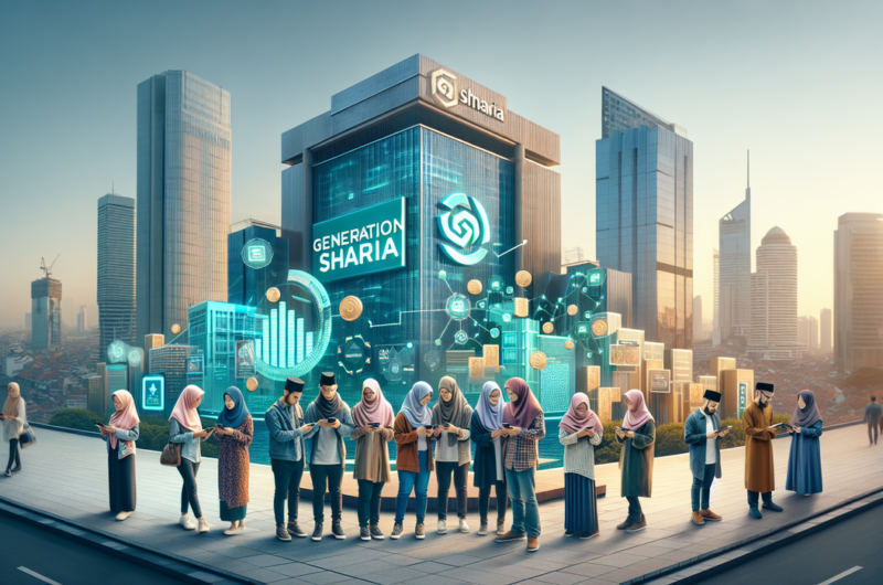 alt_text: Logo "Gerakan Generasi Syariah: Revolusi Keuangan Anak Muda" dengan desain dinamis.