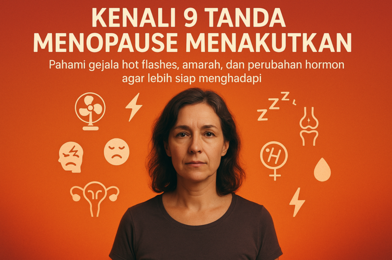 alt_text: Daftar 9 gejala menopause yang sering tidak disadari.