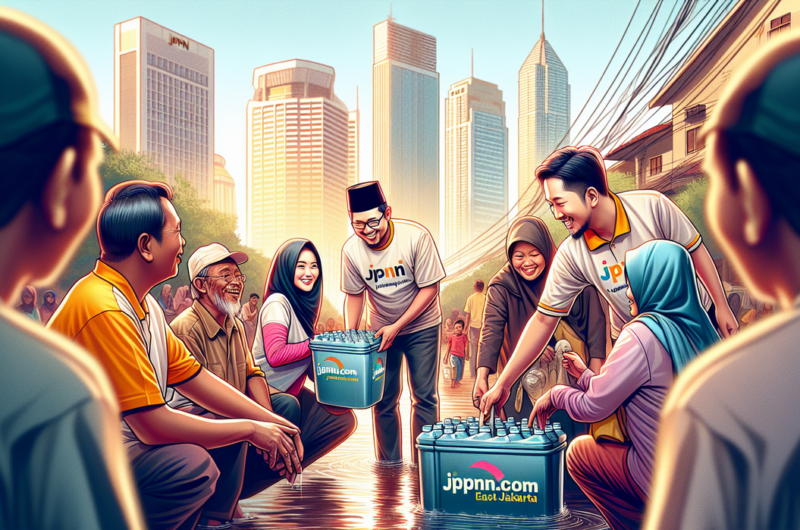 alt_text: Poster PAM JAYA menyoroti peran wanita dalam menyediakan air bersih di Jakarta Timur.