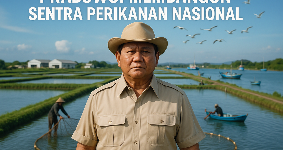 alt_text: Sentra perikanan modern dengan dermaga, kapal, dan fasilitas pengolahan hasil laut.