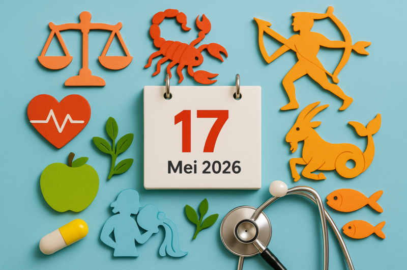 alt_text: "Ramalan kesehatan zodiak dan saran gadget untuk 17 Mei 2026."