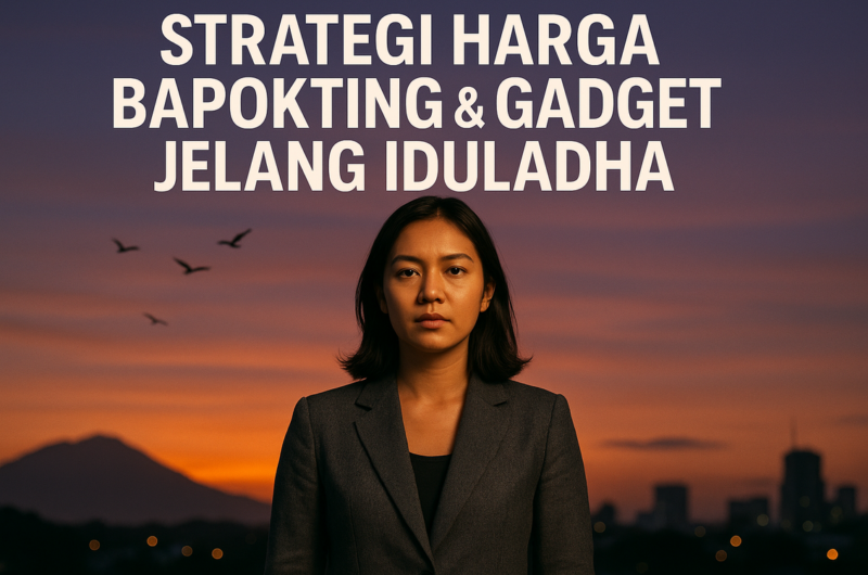 Certainly! Here's your alt text: "Strategi harga jelang Iduladha: Bapokting hemat, gadget diskon."