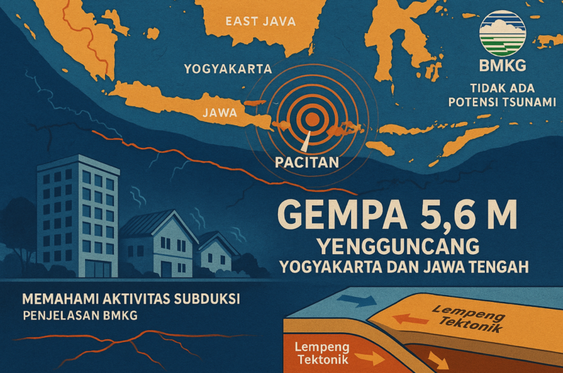 alt_text: Peta gempa Pacitan M 5,6, peringatan untuk Yogyakarta dengan latar suasana tenang.