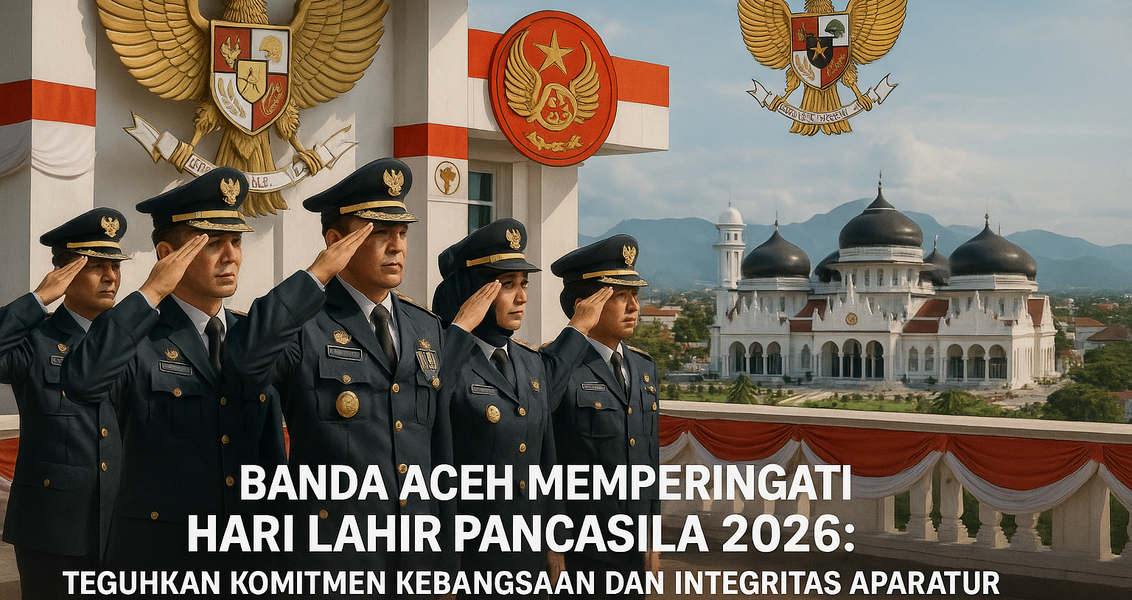 alt_text: Poster Hari Lahir Pancasila 2026 dengan tema "Marwah Integritas".