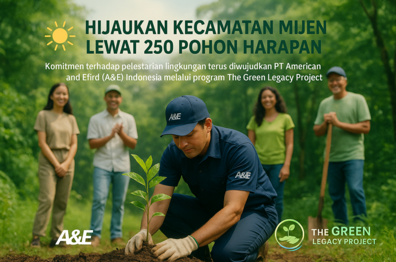 alt_text: Acara penyulaman 250 pohon untuk menghijaukan Kecamatan Mijen, partisipasi masyarakat aktif.
