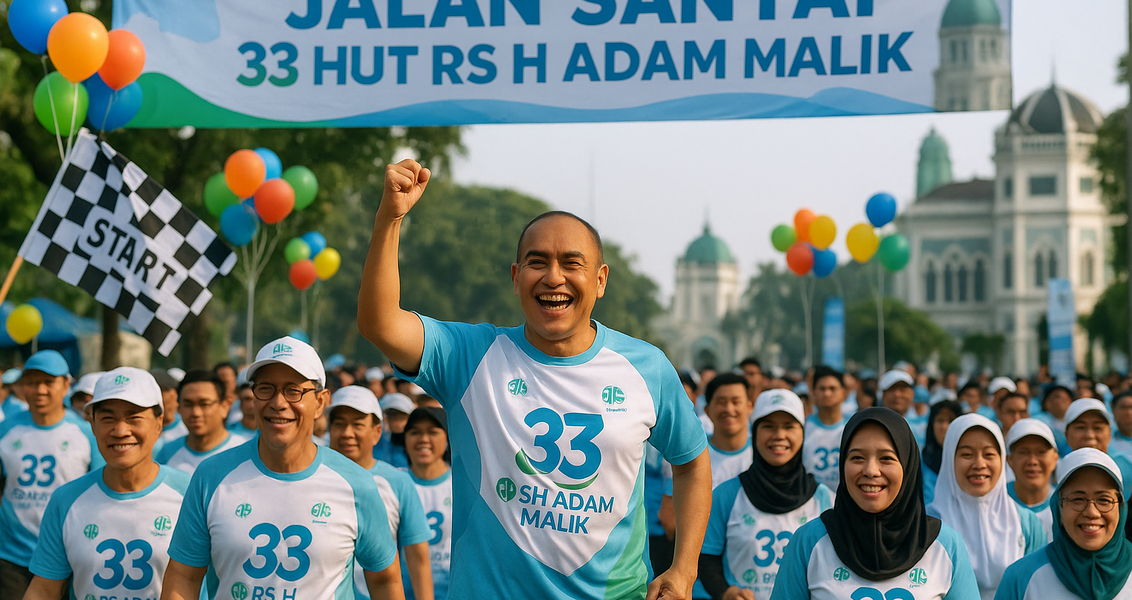 "HUT RS Adam Malik: Ajak Warga Terapkan Hidup Sehat & Aktif di Medan."