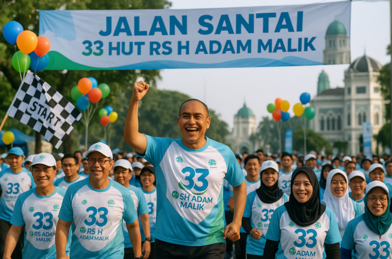 "HUT RS Adam Malik: Ajak Warga Terapkan Hidup Sehat & Aktif di Medan."